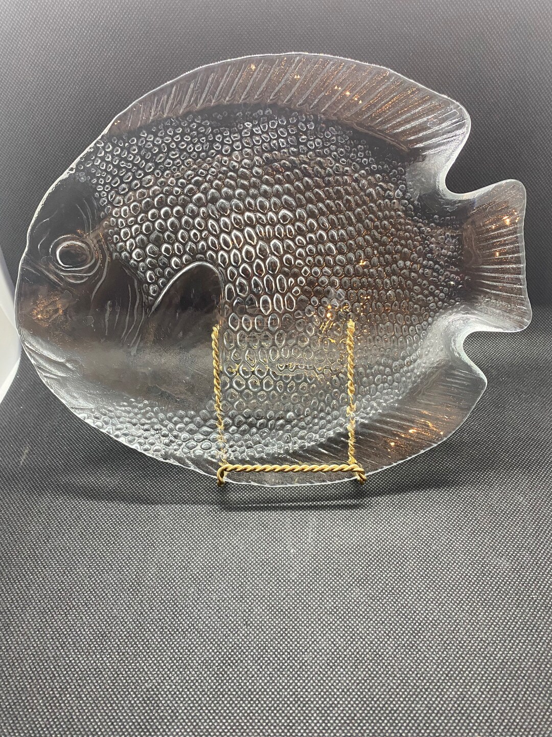 Arcoroc Clear Glass Fish Serving Tray Etsy