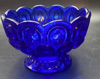 Cobalt Moon n Star Low Footed Compote