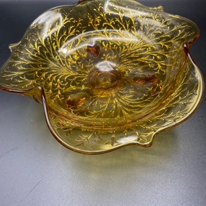 Fenton Silvertone Ruffled Bowl