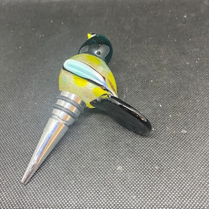 Colorful Glass Bird Wine Stopper