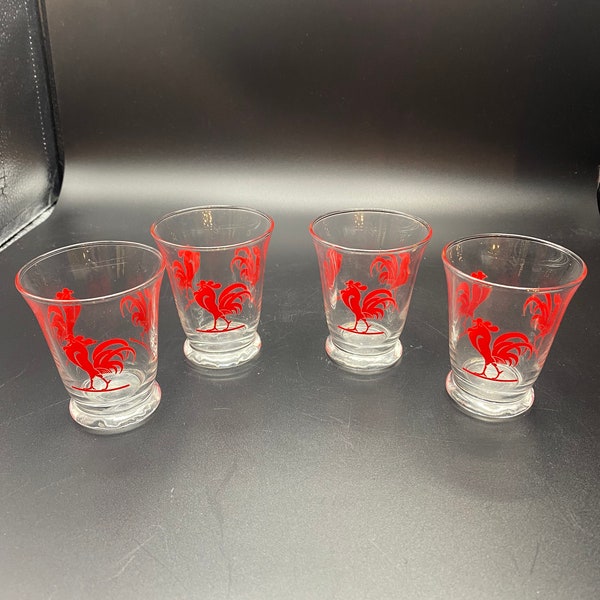 Red Rooster Shot Glasses