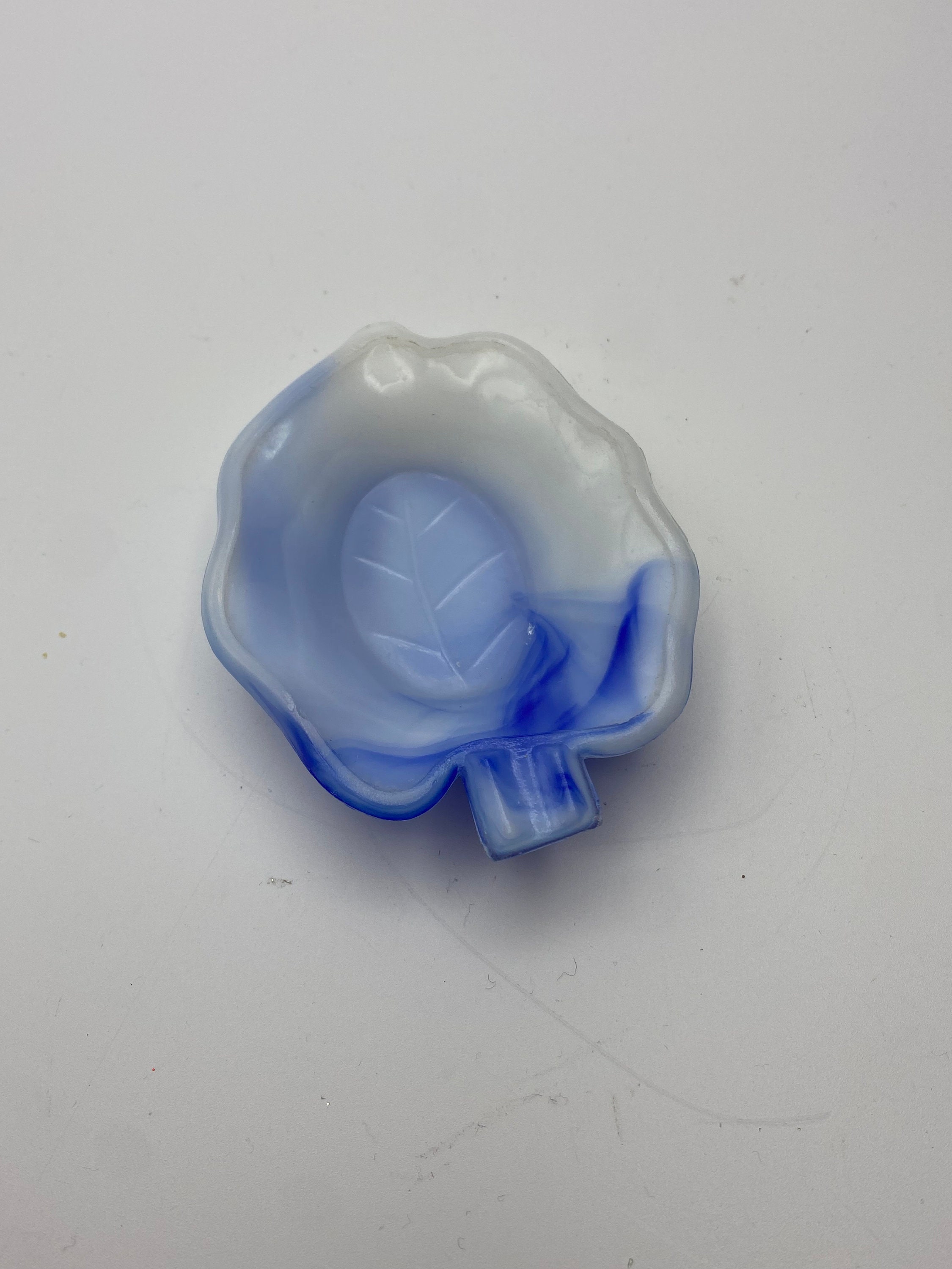 Akro Agate Leaf Tray Blues - Etsy