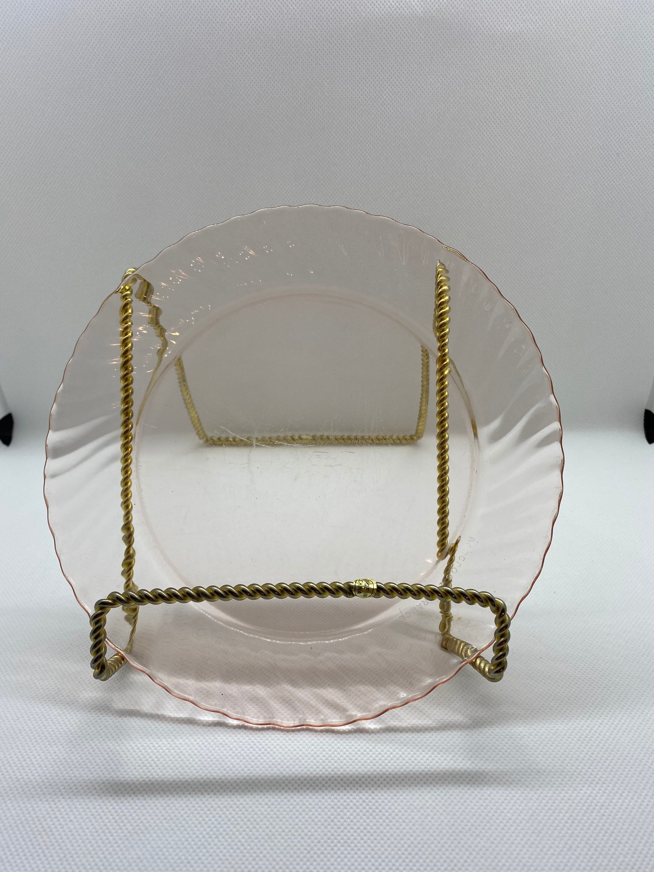Arcoroc France Rosalind Pink Dessert Plates