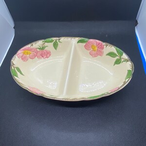 Desert Rose Franciscan Divided Oval Bowl/Dish. Deep.