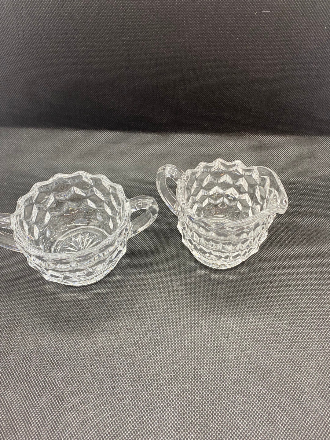 Fostoria Cream and Sugar Set Etsy