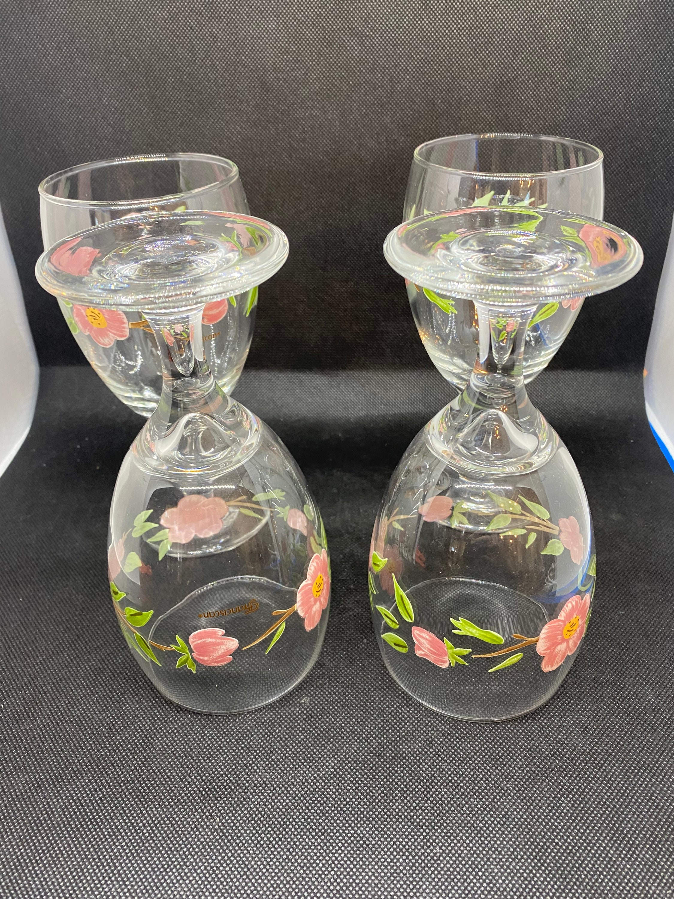 Desert Rose 16oz Water Goblets England Set of 4 Etsy