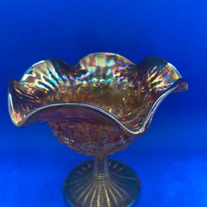Vintage Imperial Marigold Carnival Compote