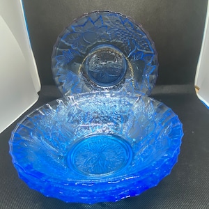 KIG from Indonesia Cobalt Ice Blue Fruit Design Bowls