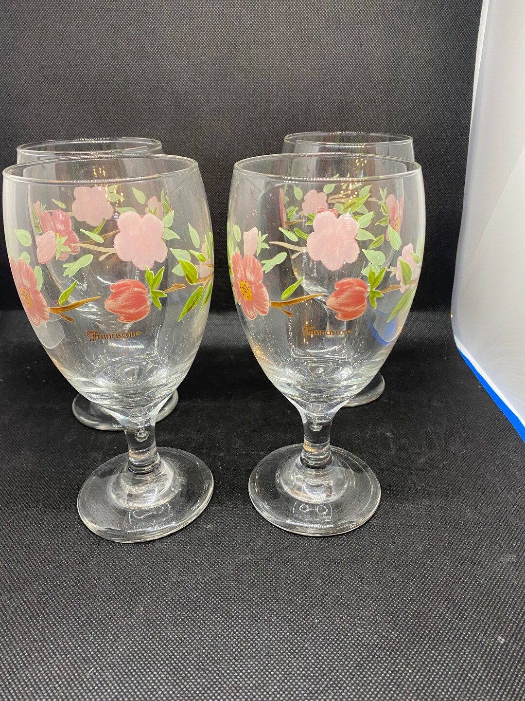 Desert Rose 16oz Water Goblets England Set of 4 Etsy