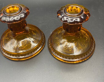 Tiara Amber Candlholders