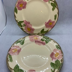 Franciscan Desert Rose Dessert Plate set of 2 round England backstamp