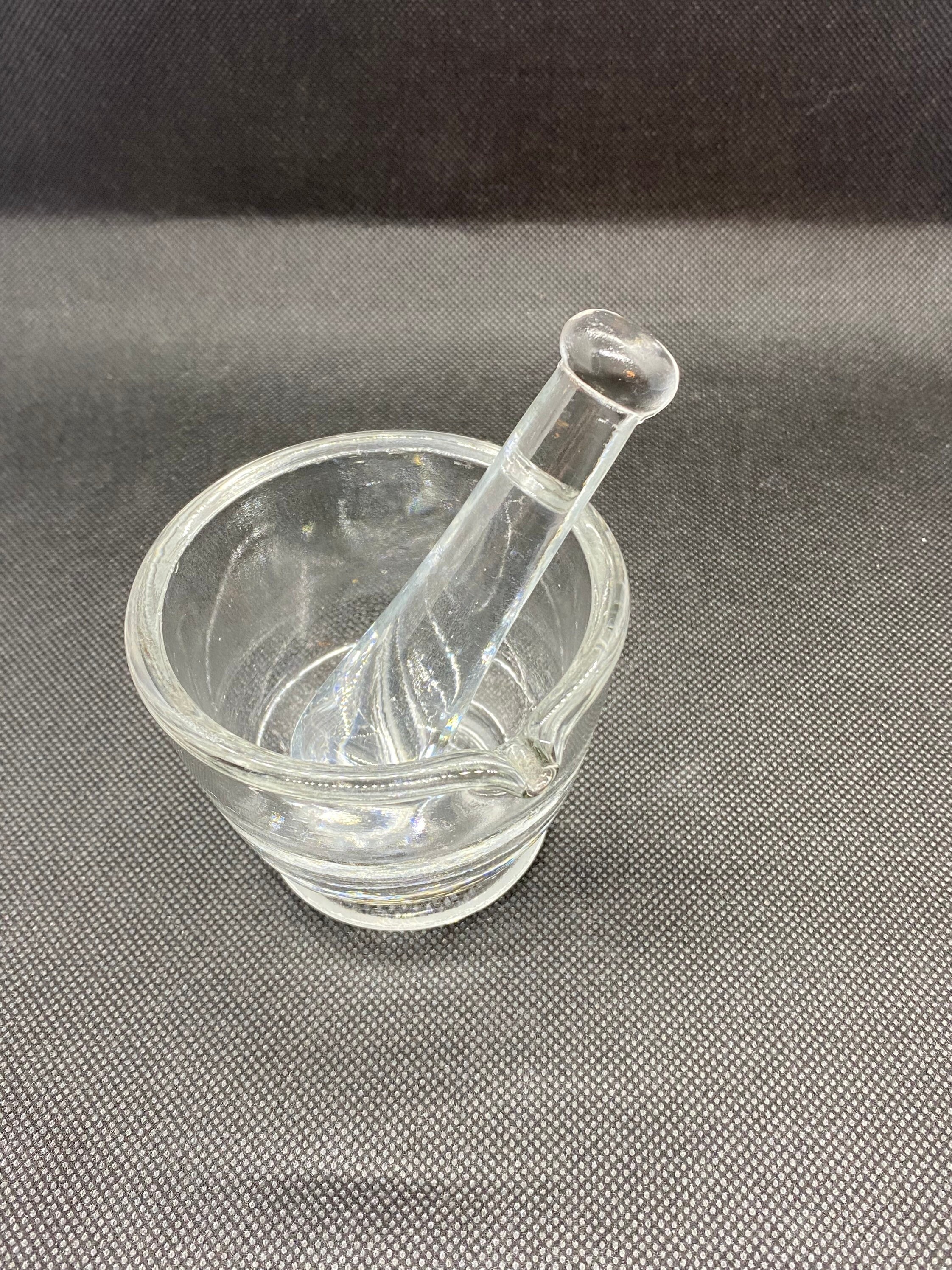 Glass Pestle and Mortar With Pour Spout Etsy