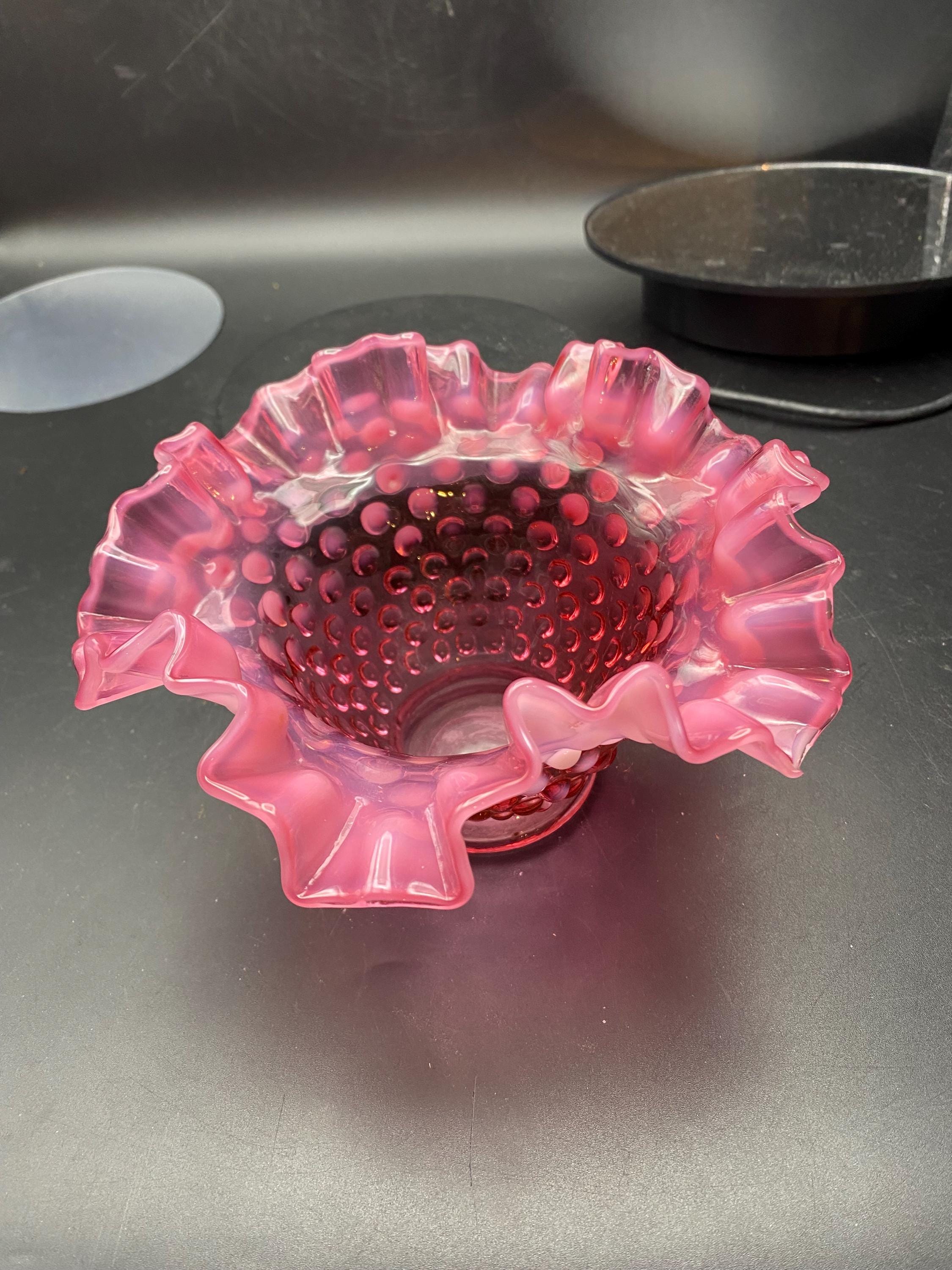 Pink Fenton Bowl - Etsy