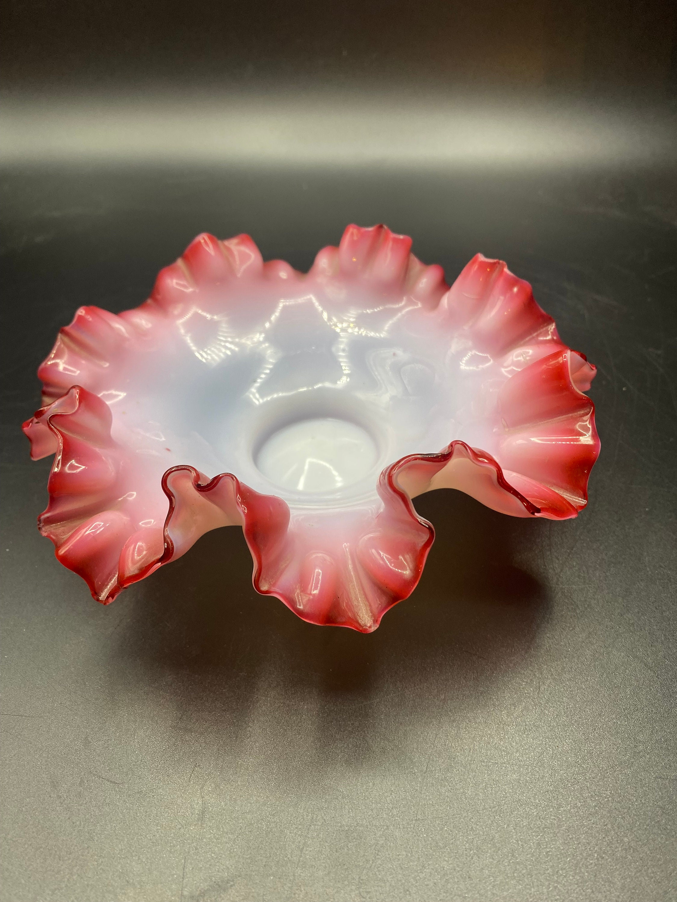 Fenton Pink Basket - Etsy