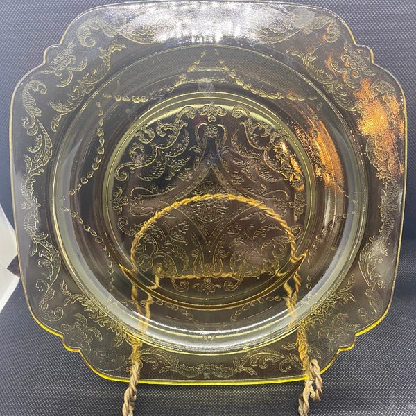 Amber Glass Salad Plates Etsy