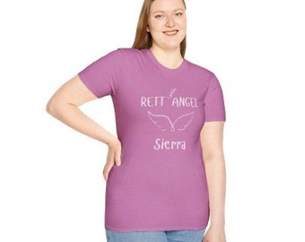 Personalized Rett Earthly Angel Unisex Softstyle T-Shirt