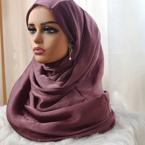 Satin silk hijab, hijab ,Head wrap hijab shawl gift ,light weight scarf,muslim women hijab, turkish hijab, muslim women gift