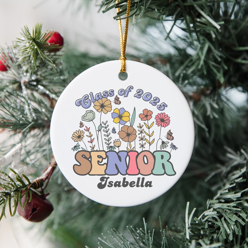 Class of 2025 Ornament Personalized, Custom Senior 2025 Ornament, Graduation Keepsake