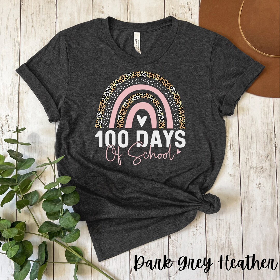 100 Days of School Teacher 100 Days of School Shirt Rainbow Etsy