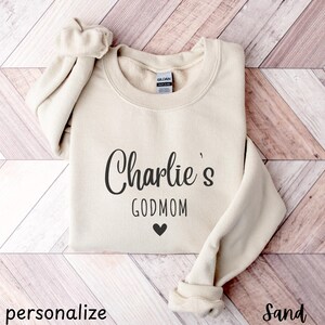Personalized God Mom Sweatshirt, Godmom Gift With Name, God Mother Shirt, Godmama, Gift For Godparent