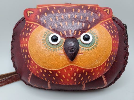 Leather Owl Coin Purse