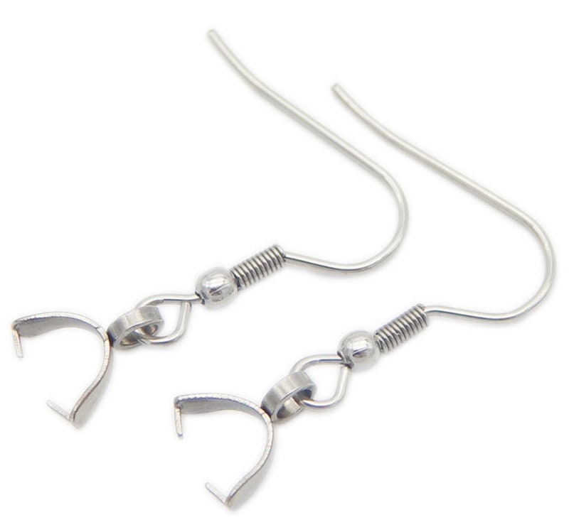 Silver Surgical Stainless Steel Earring Hooks - 316 Stainless Steel - – The  Clayful Co.