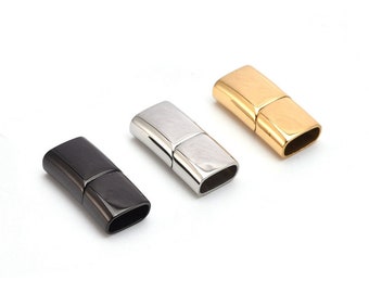 Stainless Steel Bracelet Buckle Clasp, Silver Gold Black Color, Bracelet Clasps, Tube Clasps, Magnetic Clasp for Making Bracelet 4x8mm