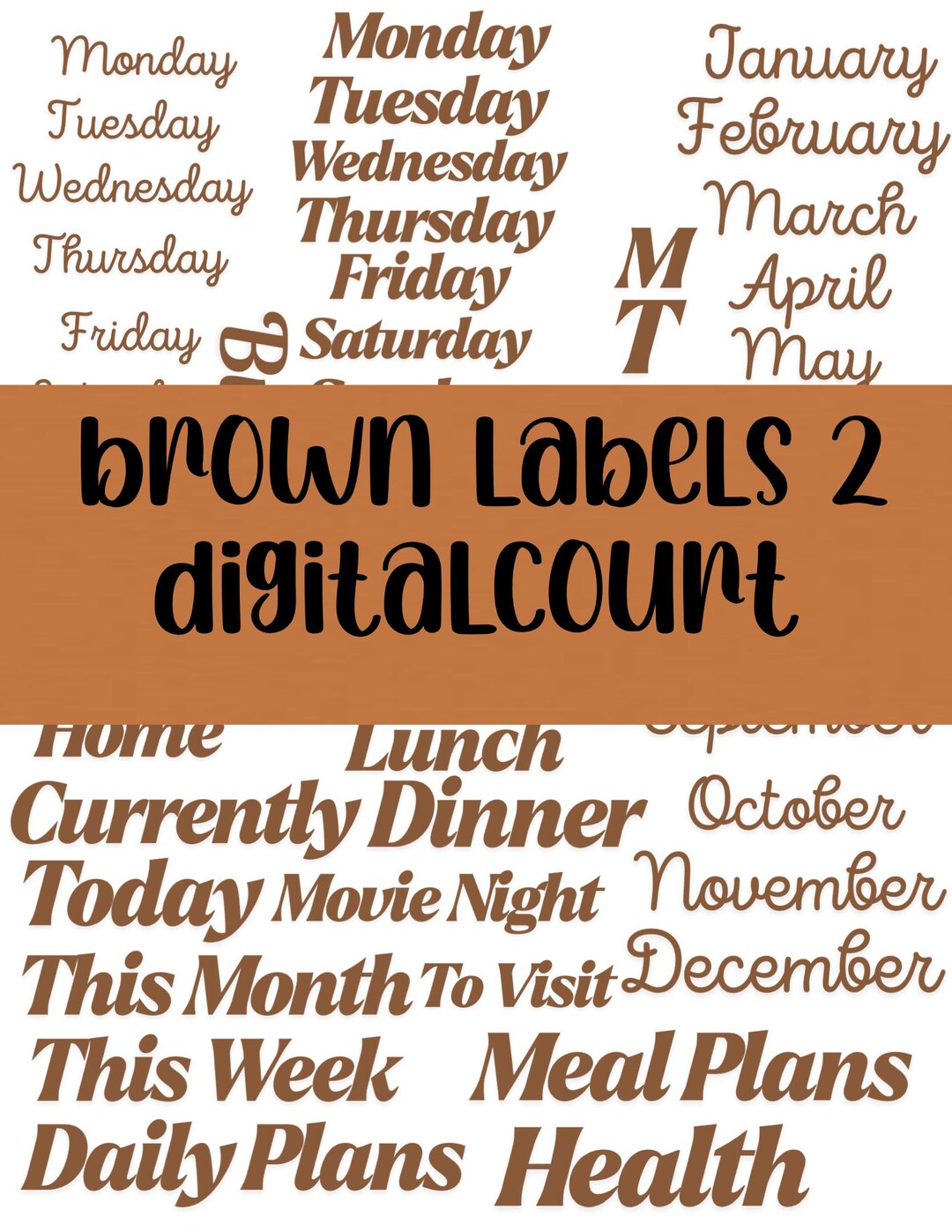 Brown Labels 2 - Etsy
