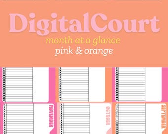 月別一覧（ピンクとオレンジ） - Etsy 日本