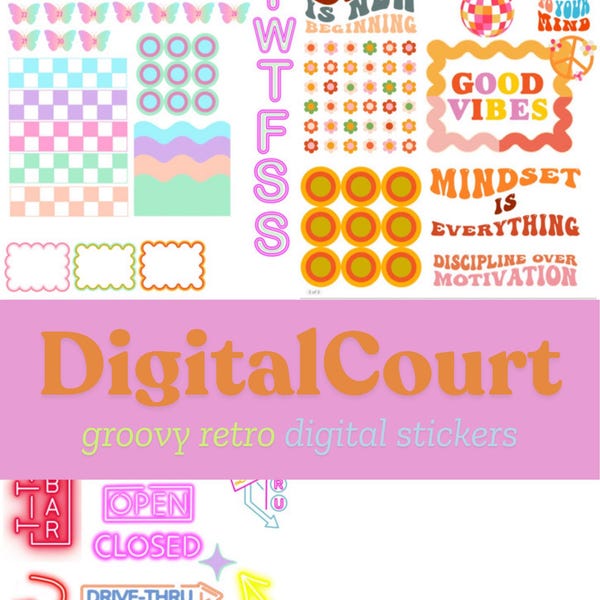Groovy Retro stickers