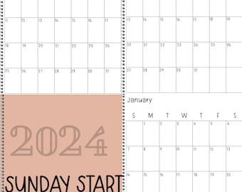 2024 SUNDAY Start monthly planner