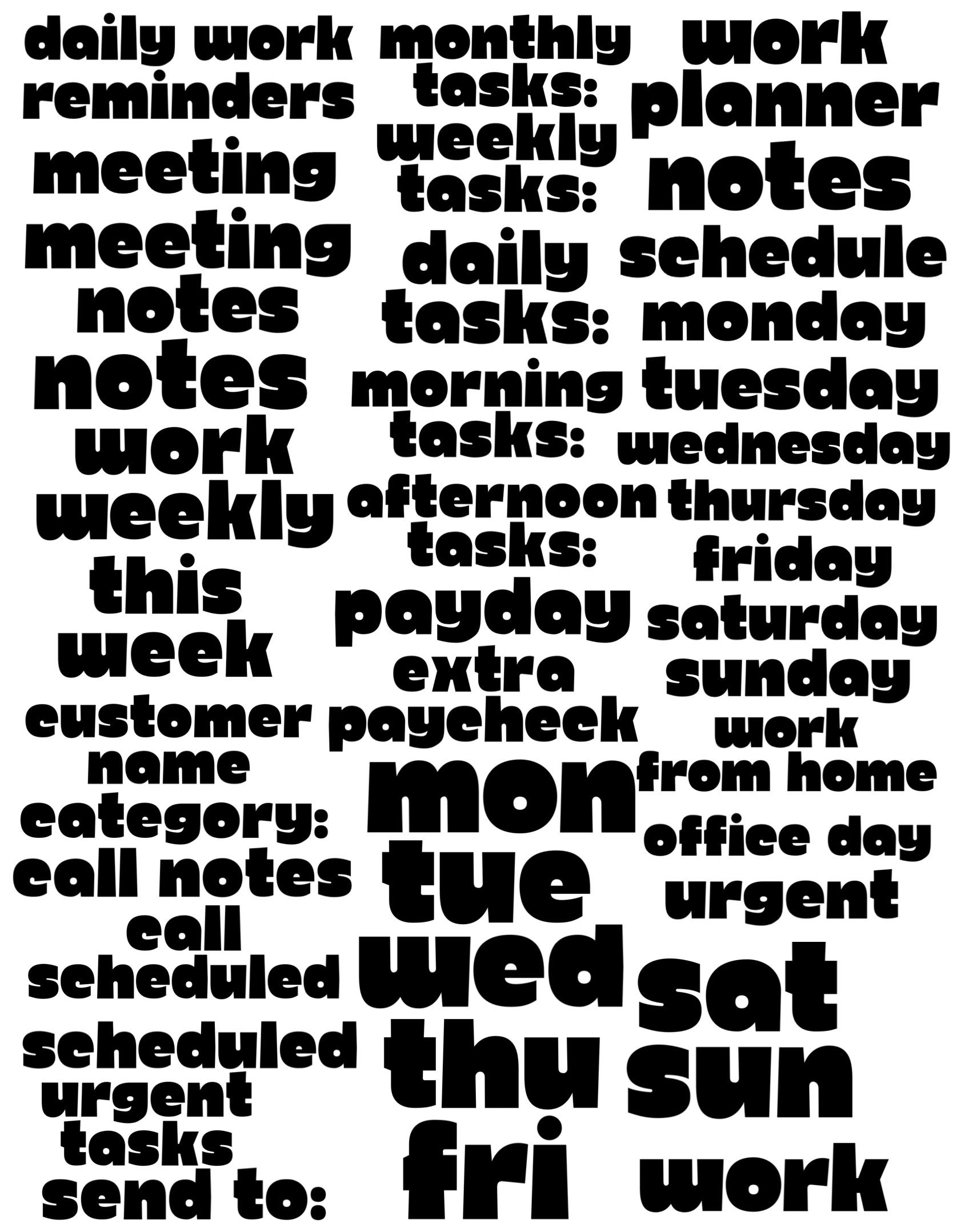 Working Label Work Label Bundle - Etsy