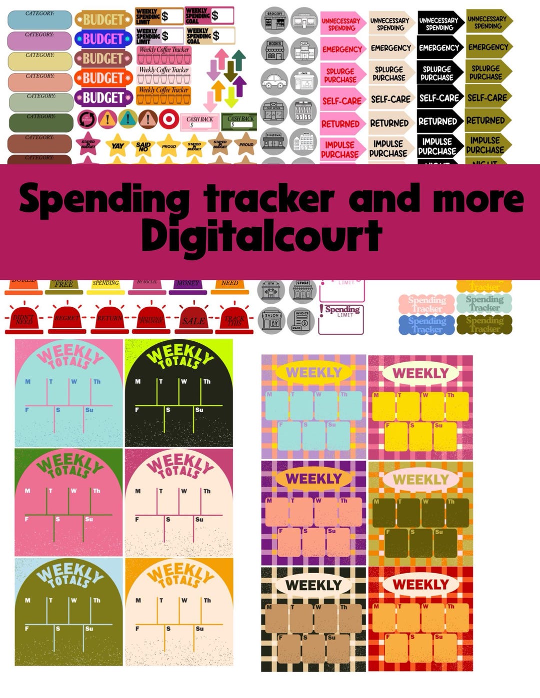Spending Visual Tracker Spending Tracking - Etsy