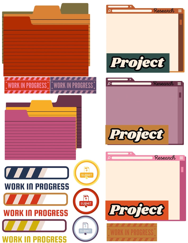 Work Fall Deco & Labels - Etsy