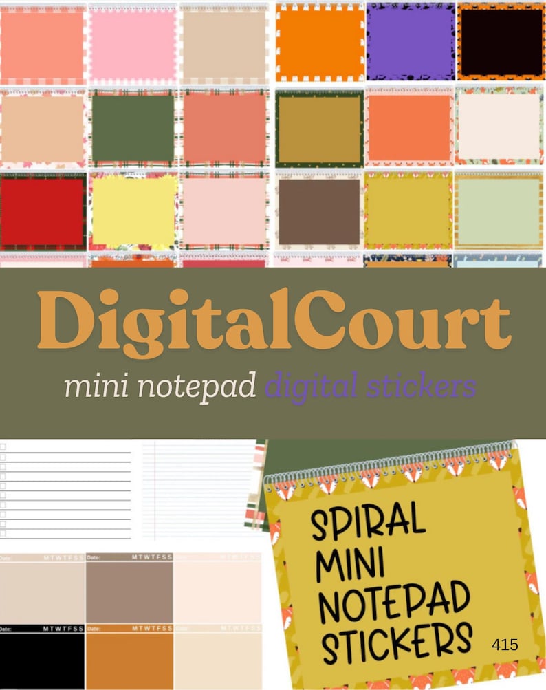 Mini Notepad Sticker Mini Notepad Stickers - Etsy