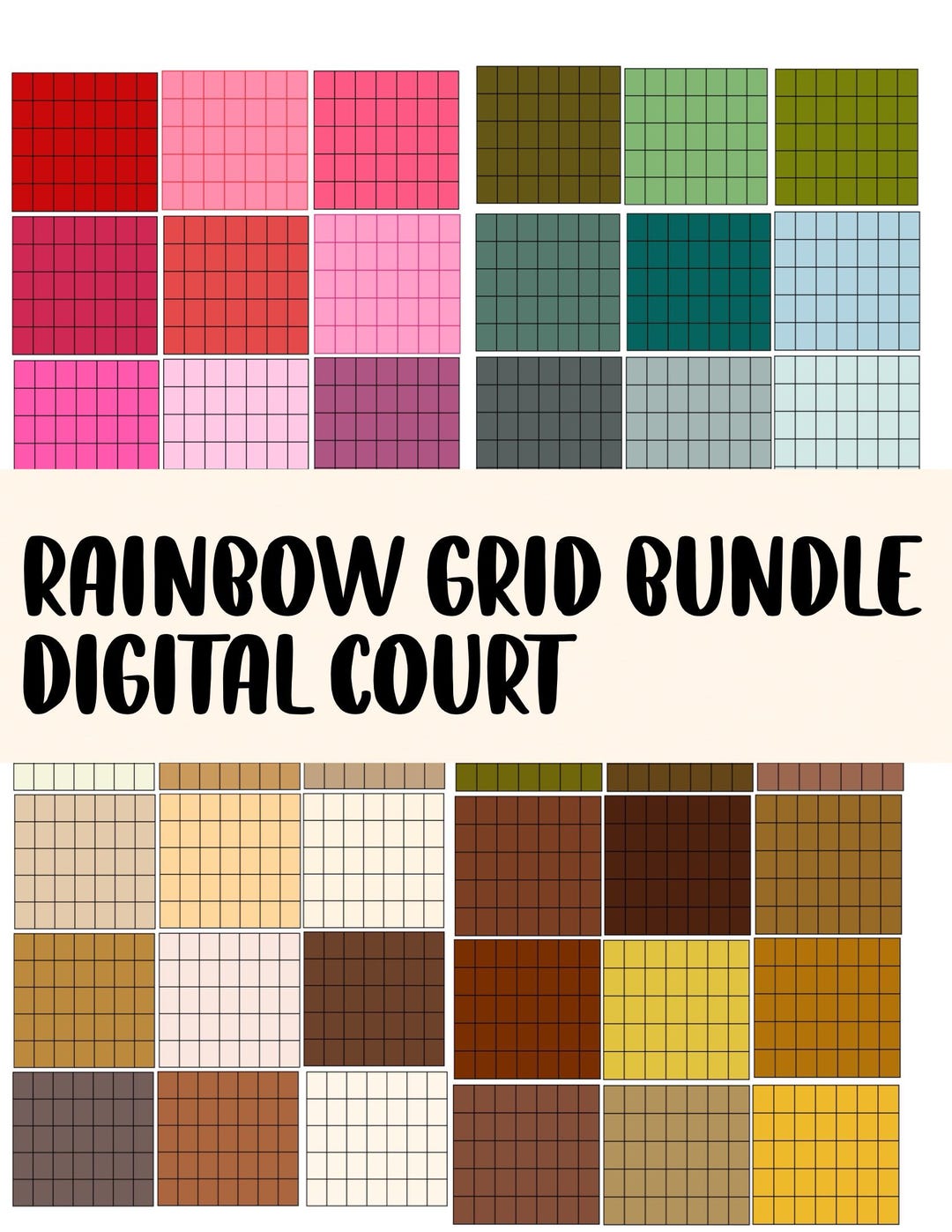 Rainbow Grid - Etsy