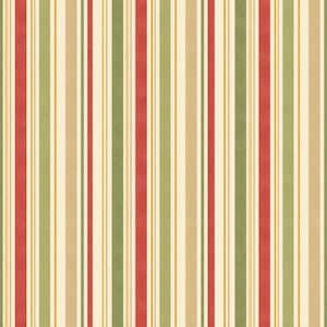 Peut inclure: Un motif &agrave; rayures verticales r&eacute;p&eacute;titives compos&eacute; de bandes altern&eacute;es de rouge, de vert olive, de beige et de cr&egrave;me. Le design pr&eacute;sente des rayures de largeurs variables dispos&eacute;es selon une s&eacute;quence coh&eacute;rente sur toute la surface.