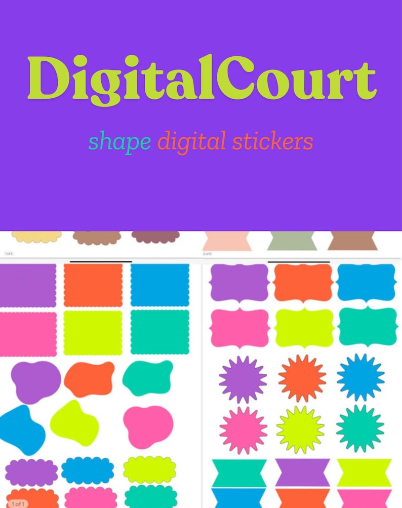 SHAPES Stickers Custom and More - Etsy