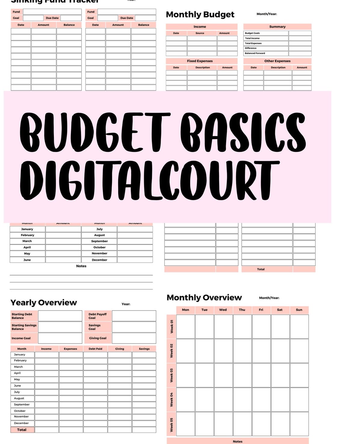 Budget Basics Templates - Etsy