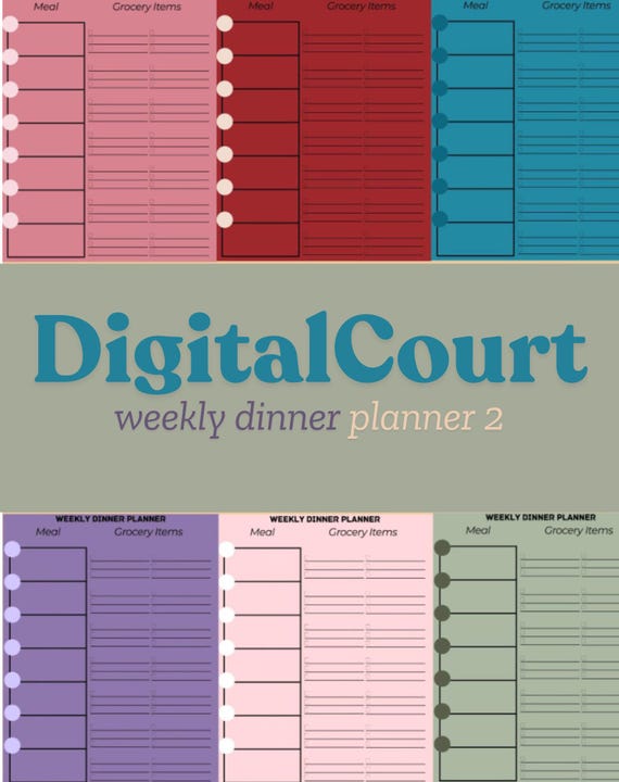 Weekly Dinner Planner 2