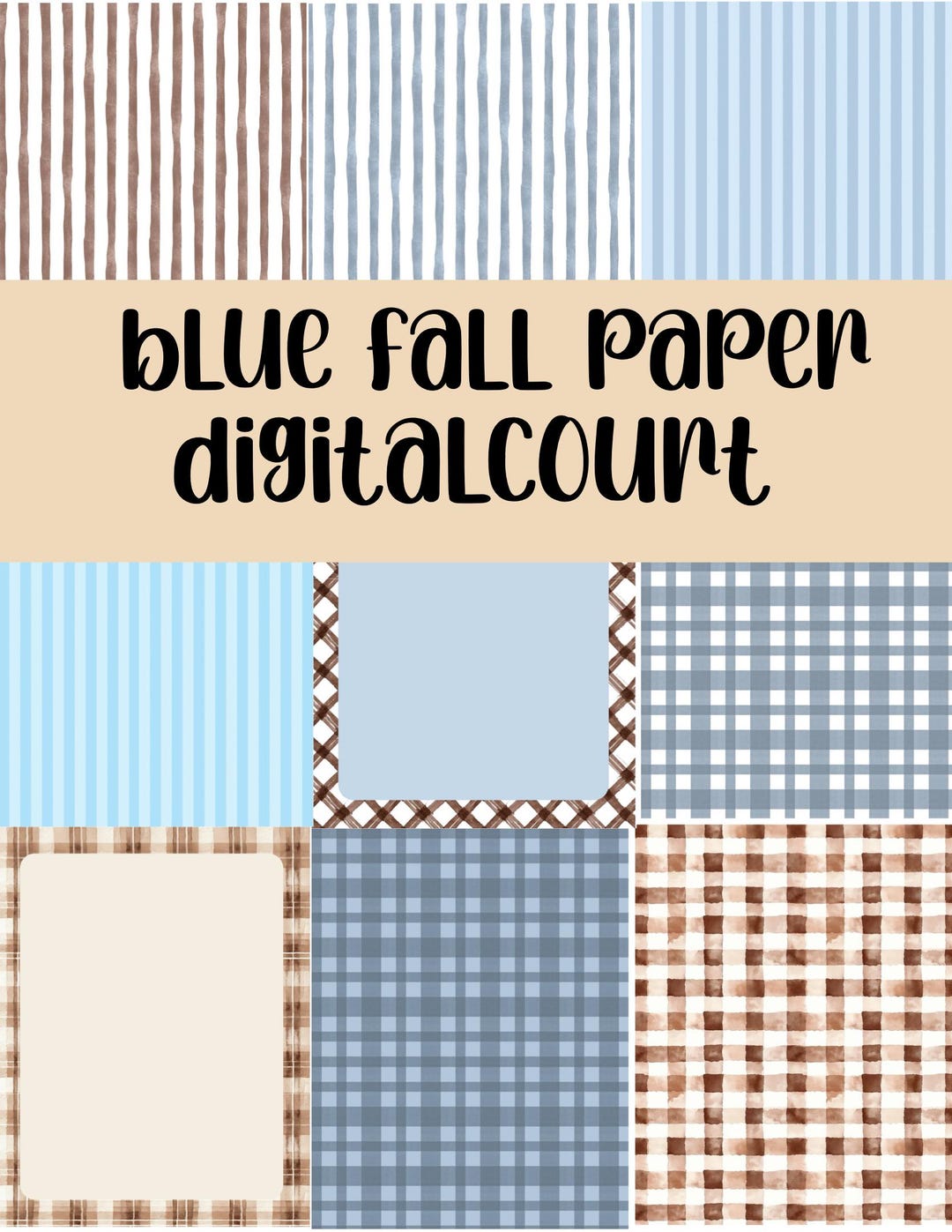 Blue Fall Paper - Etsy