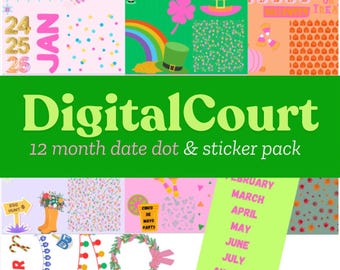 12 Month Date Dot & Sticker pack