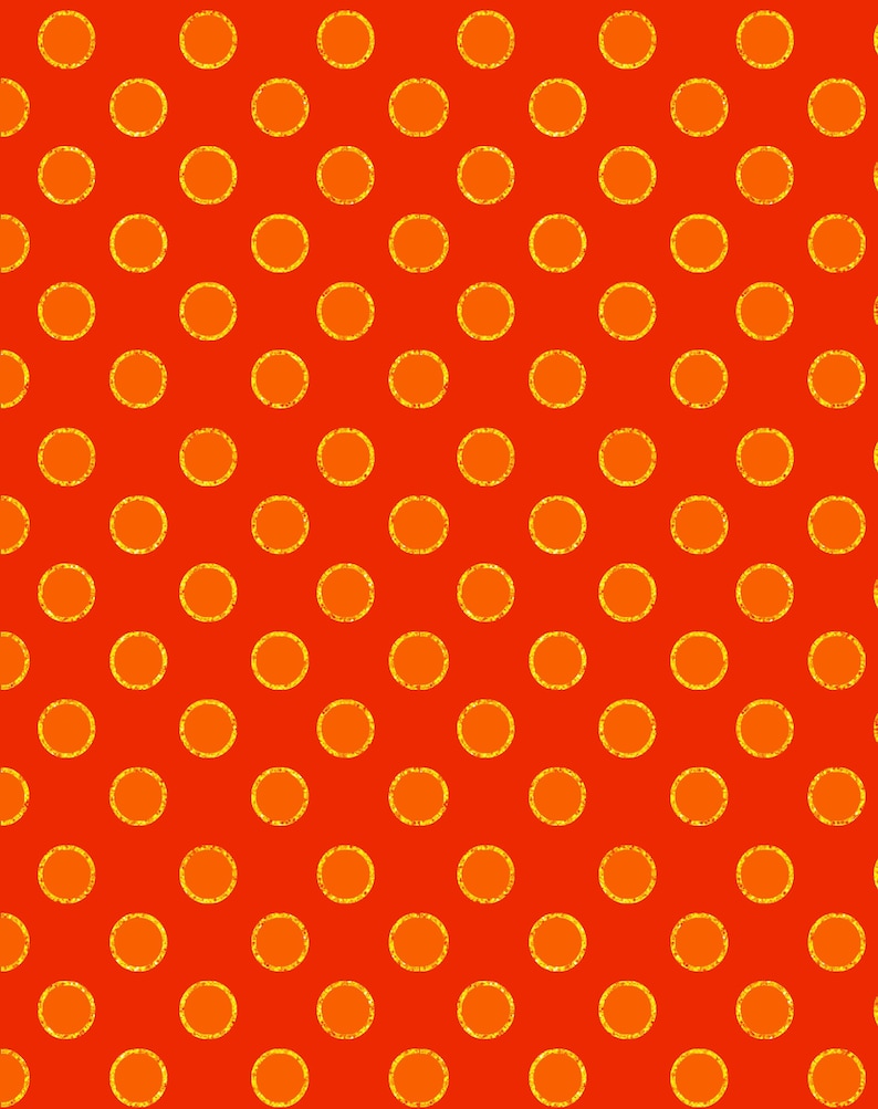 Peut inclure: Un fond rouge vif pr&eacute;sentant un motif r&eacute;p&eacute;titif de cercles jaunes. Chaque cercle est soulign&eacute; par une bordure textur&eacute;e et l&eacute;g&egrave;rement us&eacute;e, cr&eacute;ant une disposition en grille coh&eacute;rente sur toute la surface du mat&eacute;riau.