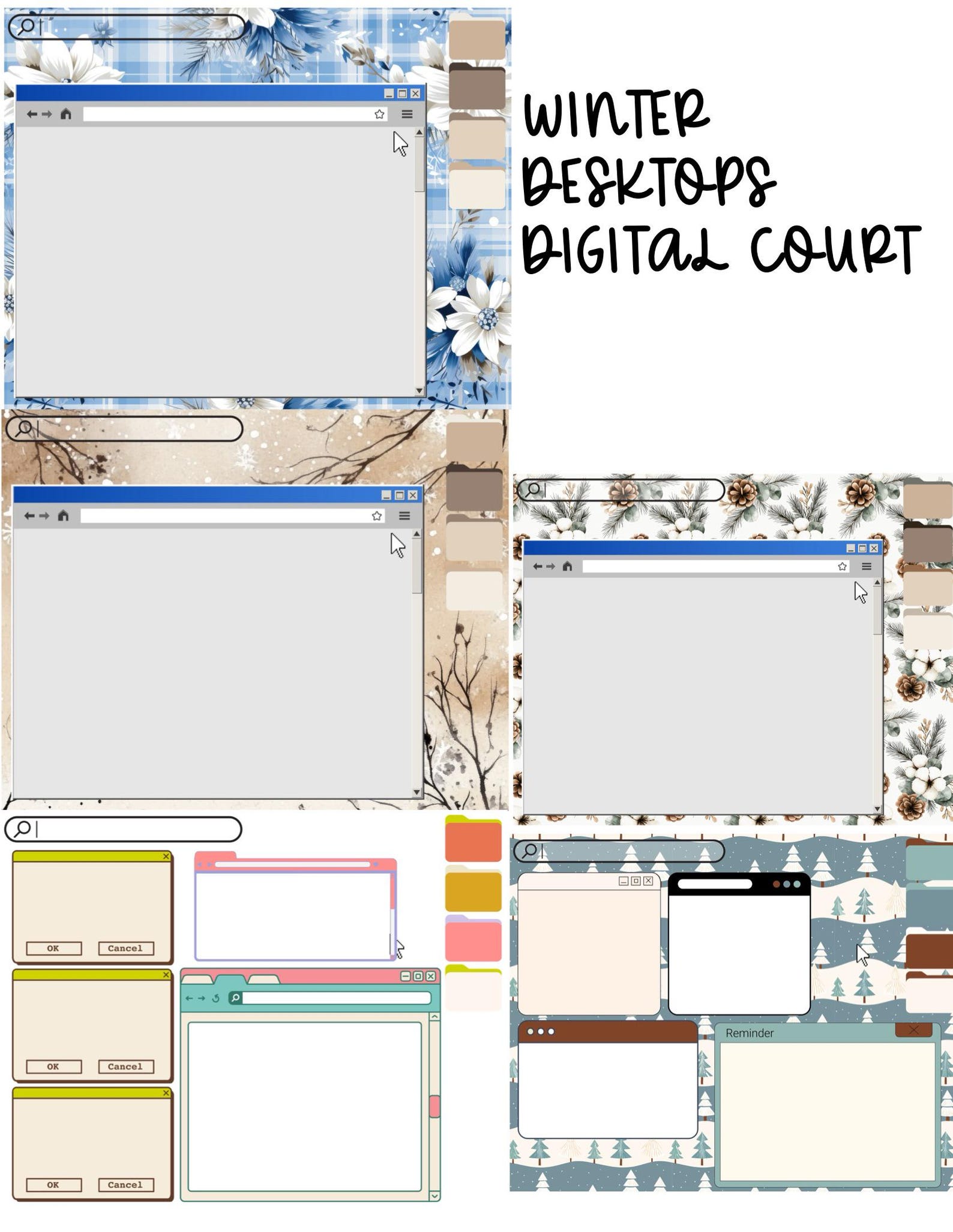 Winter Desktops - Etsy