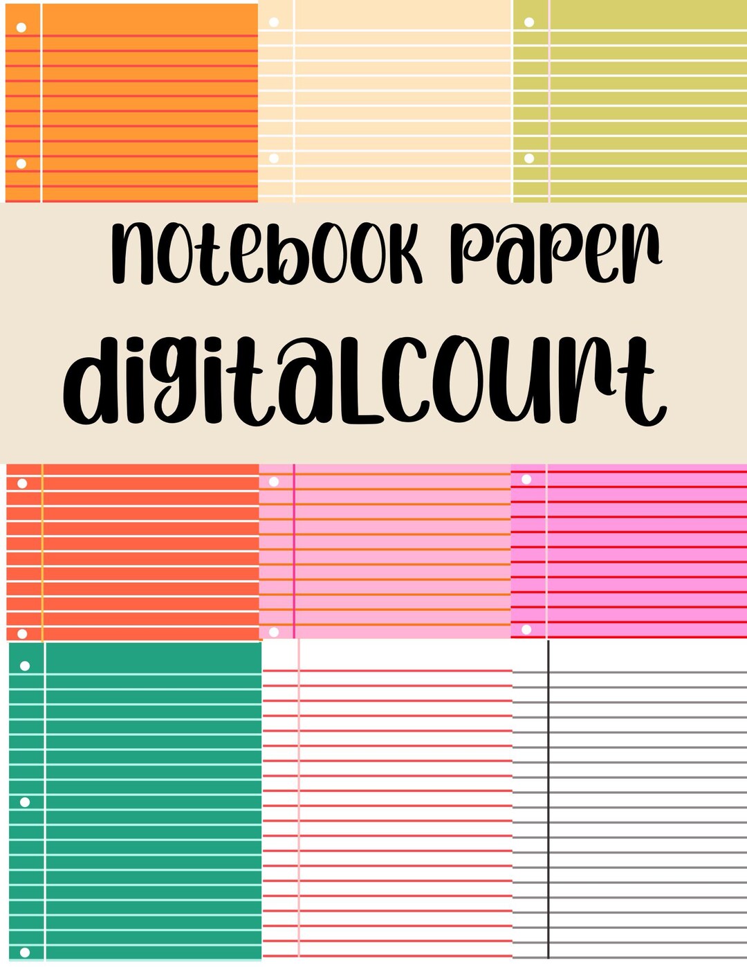 Notebook Paper - Etsy