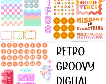 Groovy Retro stickers