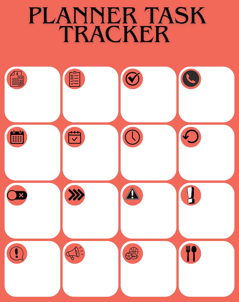 Planner Task Trackers - Etsy