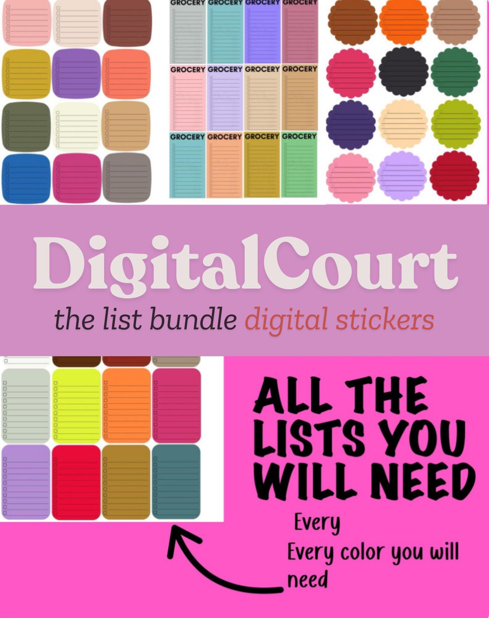 Topic List Sticker The List Stickers Bundle - Etsy