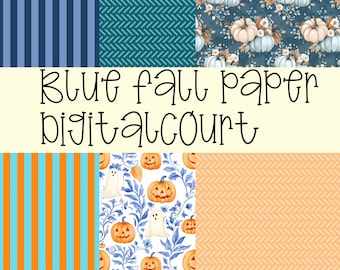 Blue fall paper