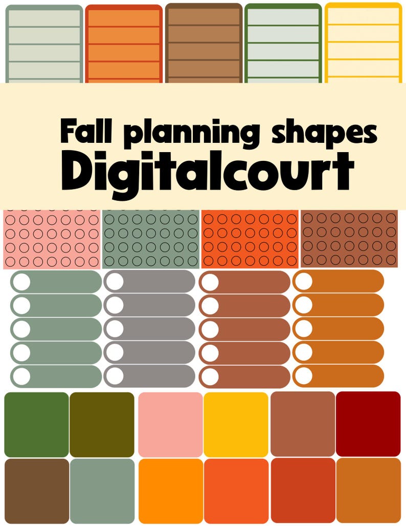 Fall Planning Shapes - Etsy